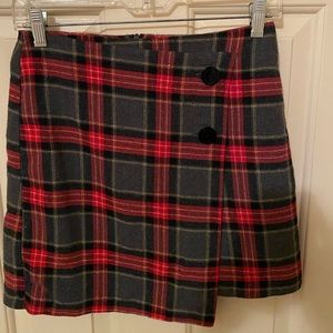 Plaid Red and Black Women's Skirt